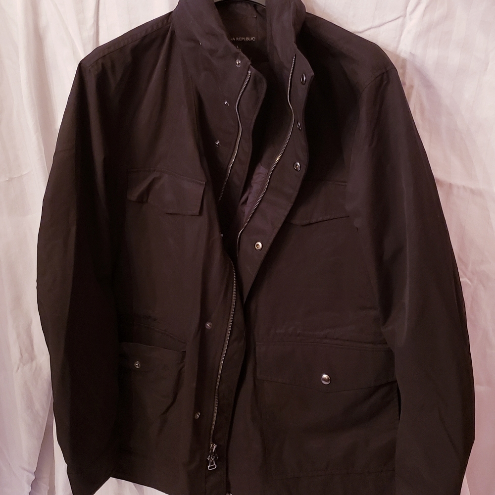 LG black banana republic military jacket